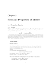 Heat and Properties of Matter