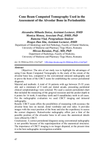 Cone Beam Computed Tomography Used in the Assessment of the