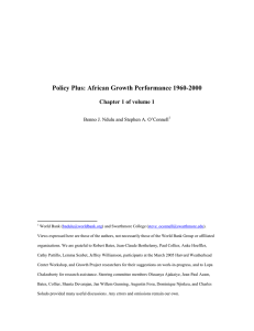 Policy Plus: African Growth Performance 1960-2000