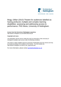 Brigg, Gillian (2013) Theatre for audiences labelled as having