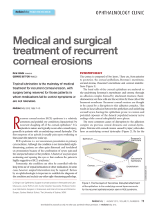 Medical and surgical treatment of recurrent corneal erosions