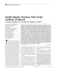 Health Industry Practices That Create Conflicts of Interest