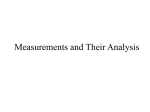 Measurements and Their Analysis