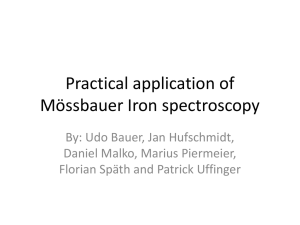 Practical application of Mössbauer Iron spectroscopy