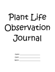Plant Life Observation Journal