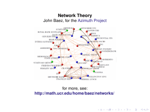 Network Theory - Department of Mathematics
