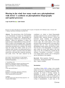 Blowing in the wind: how many roads can a phytoplanktont walk