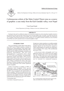Carbonaceous schists of the Main Central Thrust zone as a source