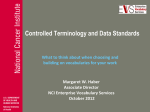 Controlled Terminology and Data Standards