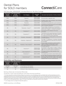 Dental Plans for SOLO members