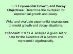 Exponential Growth and Decay Objectives