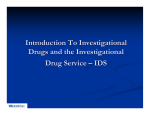 introduction to investigational drugs
