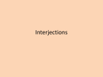 Interjections - Gordon State College