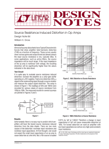 Source Resistance Induced Distortion in Op Amps