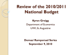 Review of the 2010/2011 National Budget