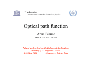 Optical path function.