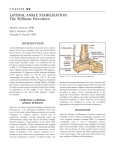 LATERAL ANKLE STABILIZATION: The Williams Procedure