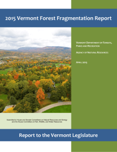 2015 Vermont Forest Fragmentation Report