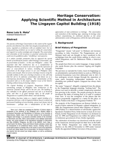 Heritage Conservation: Applying Scientific Method in Architecture