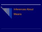 A sampling distribution for means