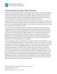 Interventional Neuroradiology: Patient Information