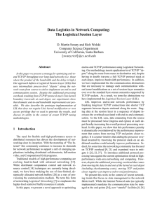 Data Logistics in Network Computing: The Logistical Session Layer