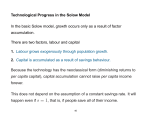 The Solow Model with Technological Progress