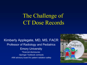 The Challenge of CT Dose Records