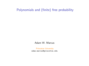 Polynomials and (finite) free probability