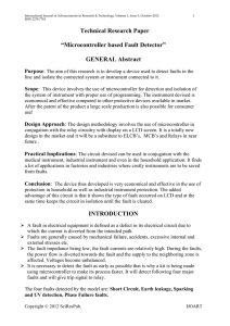 Technical Research Paper “Microcontroller based Fault Detector”