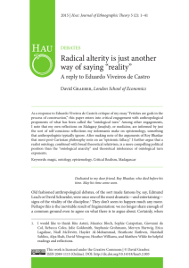 Radical alterity is just another way of saying “reality”
