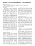 Anaphylactic and Anaphylactoid Reactions in the Surgical