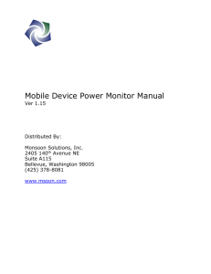 Mobile Device Power Monitor Manual