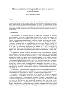 The renormalization of charge and temporality in - Philsci