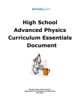 High School Advanced Physics Curriculum Essentials