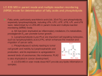 Lipidomics Update