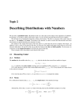 Describing Distributions with Numbers