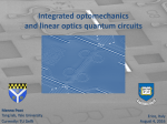 Integrated optomechanics and linear optics quantum circuits
