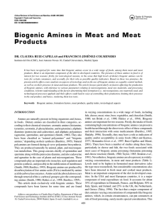 Biogenic Amines in Meat and Meat Products