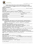 Adult Head Trauma - Concussion Questionnaire