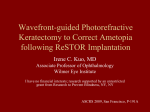 Wavefront-guided Photorefractive Keratectomy to Correct Ametopia