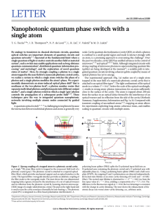 Quantum nanophotonic phase switch with a single atom.