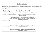 Spelling Activities-