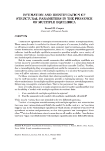 estimation and identification of structural parameters in the presence