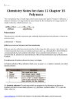 Chemistry Notes for class 12 Chapter 15 Polymers