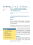 Screening for Iron Deficiency