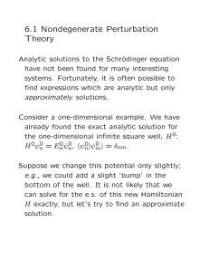 6.1 Nondegenerate Perturbation Theory