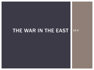 The War in the east