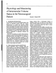 Physiology and Monitoring of Intravascular Volume Status in