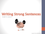 Writing Strong Sentences